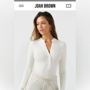 JOAH BROWN HENLEY FULL-LENGTH CREW NECK XS/S